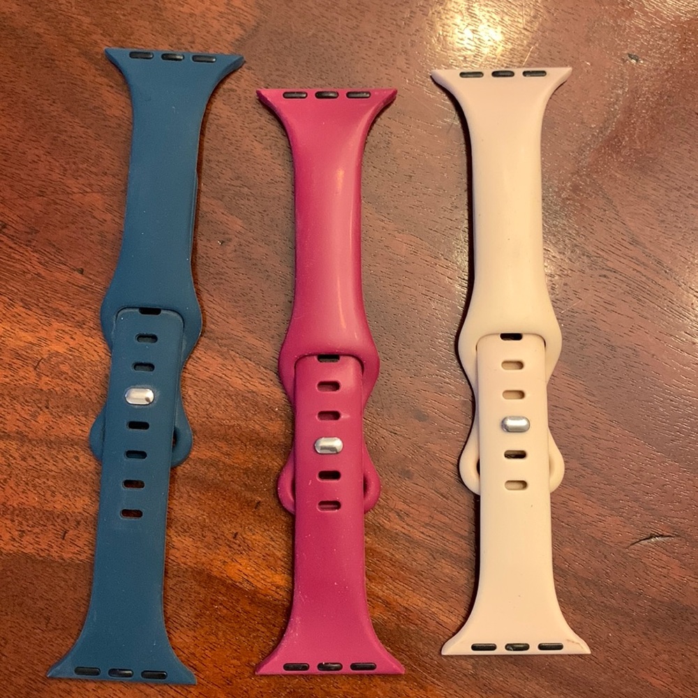 Set of 3 Silicone Apple Watch Bands